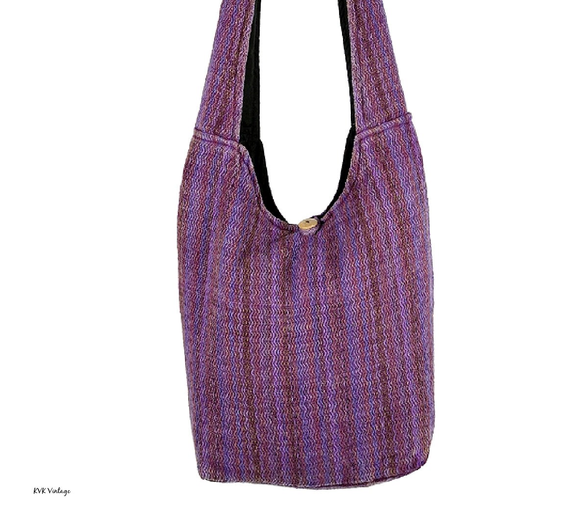 striped sling bag