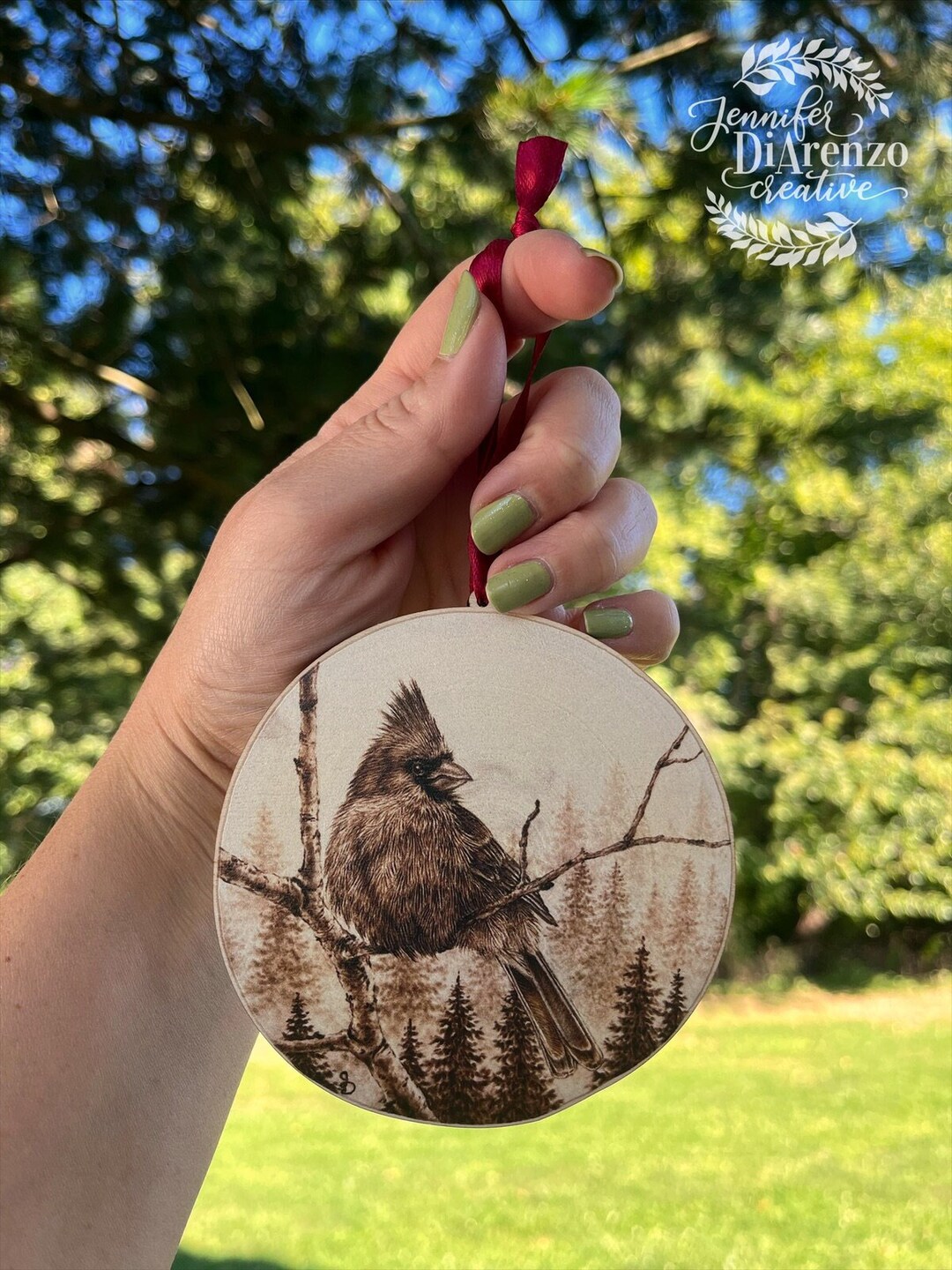 Cardinal Ornament / Wood Ornament / Cardinal Christmas Etsy