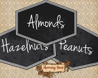 printable labels jar label set 3 5 x 2 5 inch size blank etsy