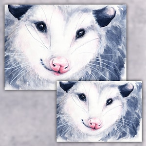 Opossum, Watercolor Opossum, Possum, Opossum Painting, Opossum Art, Possum Art, Possum Painting, Watercolor Artwork, Artwork