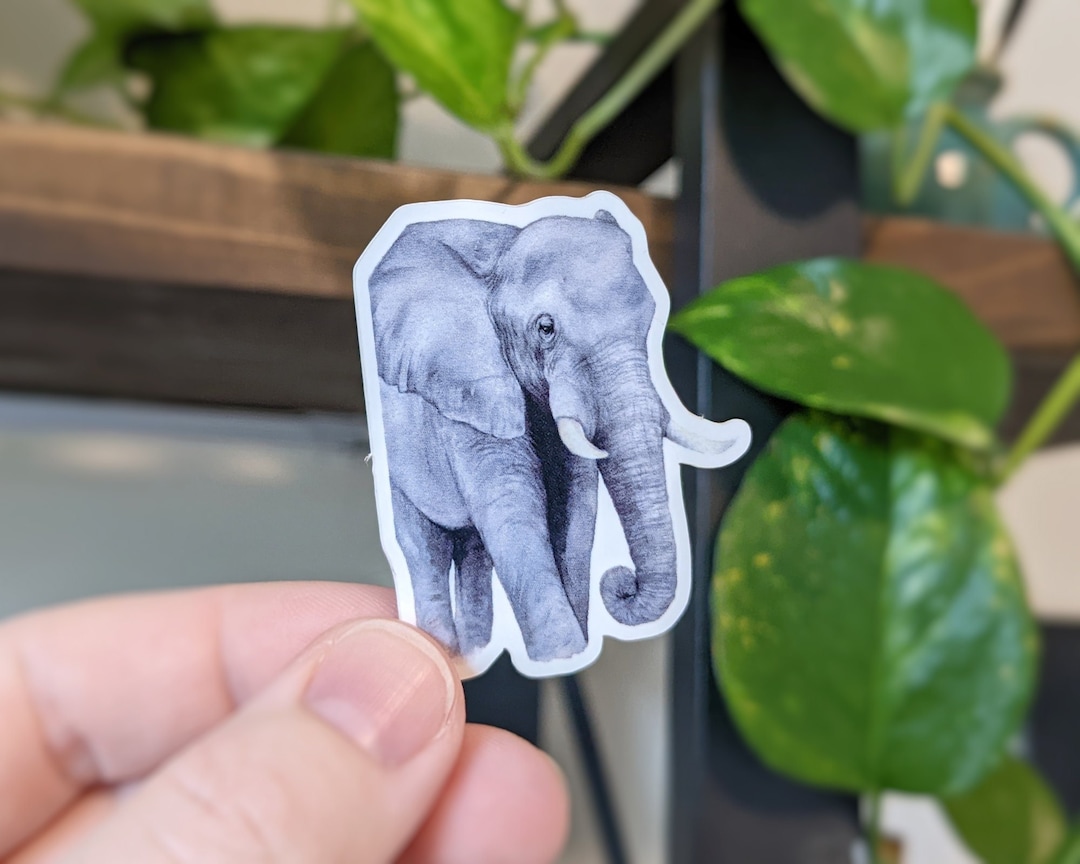 MINI Elephant Sticker Elephant, African Elephant, Ellie, Elephant