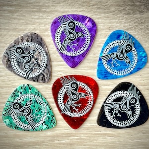 Raven Guitar Picks - Set of 6