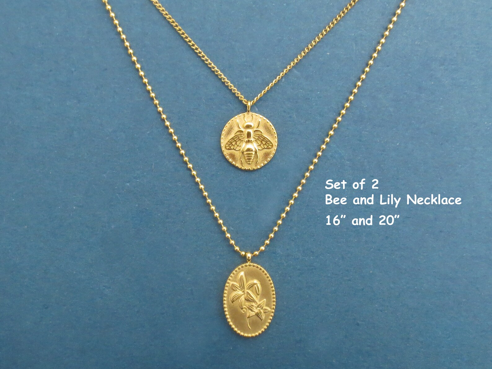 Lily Necklace Flower Necklace Birthflower Necklace Etsy