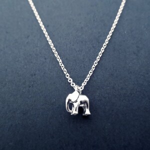 Tiny, Cute, Silver, Baby, Elephant, Dumbo, Necklace, Animal, Jewelry, Friendship, Birthday, Sister, Best firneds, Gift, Jewelry
