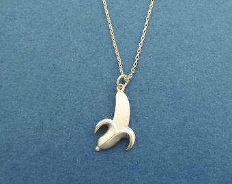 Banana necklace, Fruit necklace, Cute necklace, Pendant necklace, Gift ideas, Valentine gift, Gift for her, Gift for mom