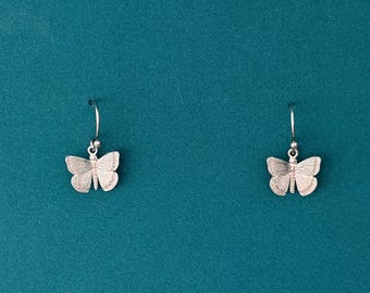 Butterfly Earrings, Gold or Silver Butterfly Charm Earrings, Hypoallergenic Dangle Earrings, Dainty Nature Jewelry Gift for Her