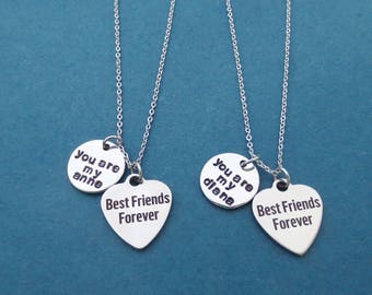 You are my Anne necklace You are my Diana necklace Friendship gift Best friend gift Girl friend gift Gift for women