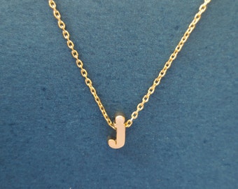 Personalized, Lower case, Letter, Initial, Gold, Necklace, Birthday, Best friends, Mom, Sister, Gift, Jewelry