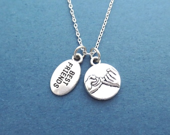 Pinky, Promise, BEST FRIENDS, Silver, Necklace, Birthday, Friendship, Best friends, Gift, Accessories, Jewelry