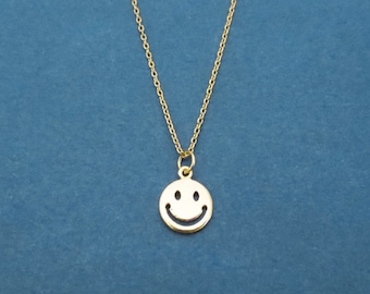 Smile necklace, Smile face necklace, Cute jewelry, Dainty jewelry, Gift for housewarming, Gift for COVID-19, Gift for children