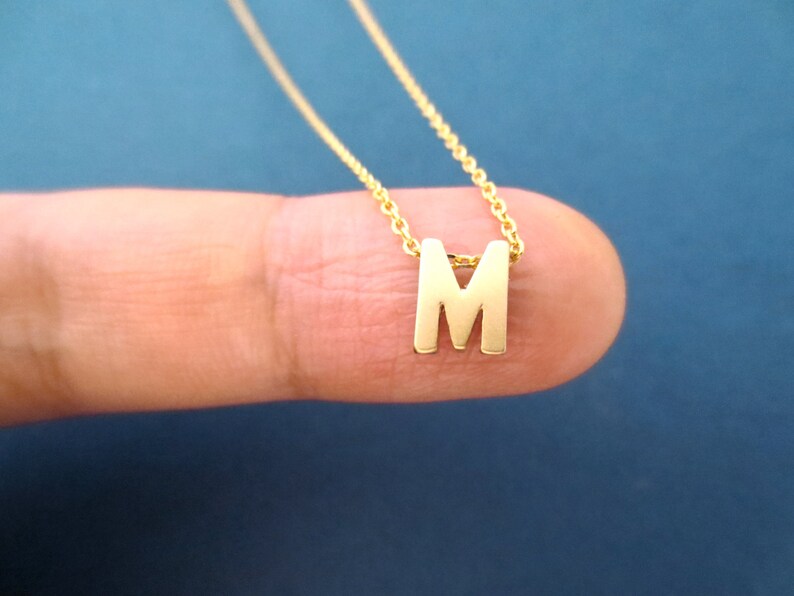 Personalized necklace Initial necklace Letter necklace Alphabet necklace Capital letter necklace Upper case letter necklace Gift for her image 4