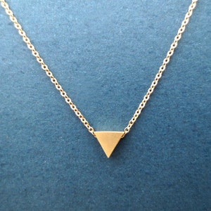 Tiniest triangle necklace, Gold/ Silver necklace, Pyramid necklace, Cute necklace, Minimal necklace, Sister present, New mom present