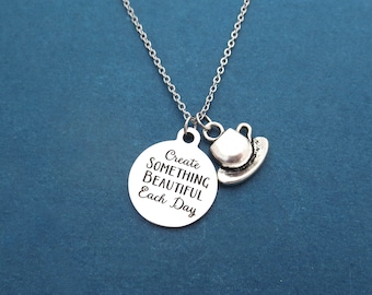 Coffee Necklace, Barista Necklace, Barista Gift, Coffee Jewelry, Coffee Lover Gift, Coffee Bean Necklace, Barista Jewelry, Coffee Lover
