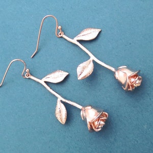Rose earrings Gold Silver Rose gold earrings Flower earrings Gift for mom Gift for girlfriend Gift for wedding Gift for anniversary