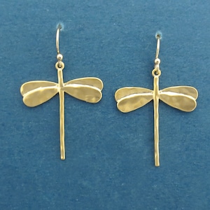 Libelle Ohrringe, Baumeln Ohrringe, Gold gefüllte Haken Ohrringe, Sterling Silber Haken Ohrringe, Geschenk Ohrringe, Geschenk Schmuck