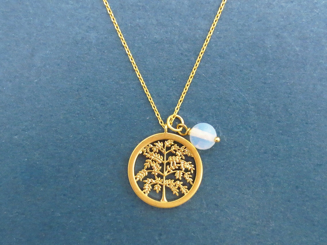 Willow Tree Necklace Tree of Life Family Tree Necklace Gold Etsy