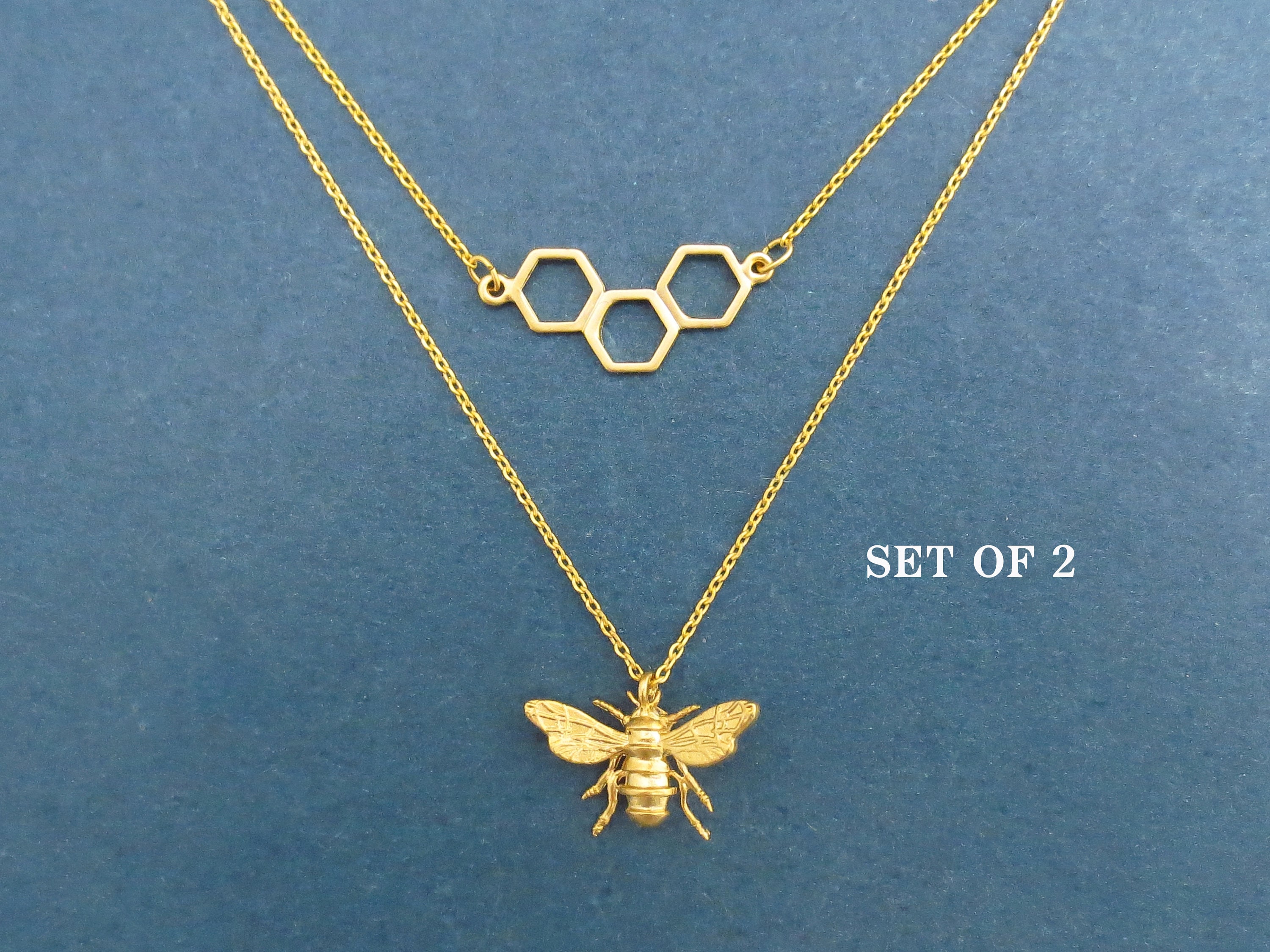 Geometric bee deals necklace