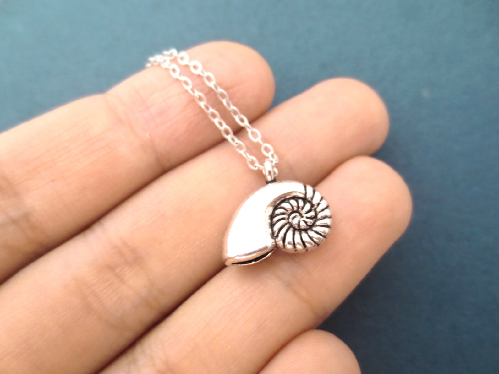 Mermaid, Seashell, Ariel, Silver, Necklace, Antique, Shell, Necklace