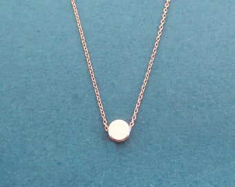 Dot necklace, Karma necklace, Rose gold necklace, Round necklace, Circle necklace, Minimalist's jewelry, Gift for her, Gift for Christmas