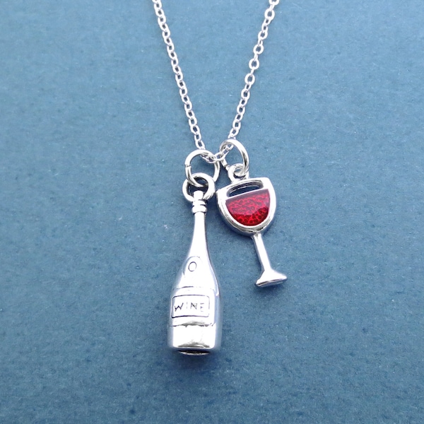 Wine Bottle Necklace Etsy
