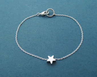 Mini, Star, Gold, Silver, Bracelet, Tiny, Star, Jewelry, Modern, Minimal, Dainty, Birthday, Best friend, Sister, Gift, Jewelry