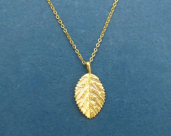 Golden large leaf necklace, Nature leaf necklace, Gold/ Silver necklace, Nature gift, House warming gift, Green gift, Forest gift, Tree gift