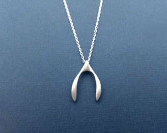 Modern, Wishbone, Gold, Silver, Necklace, Good luck, Wish, Bone, Jewelry, Birthday, Best friends, Sister, Valentine, Gift, Jewelry