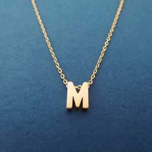 Personalized necklace Initial necklace Letter necklace Alphabet necklace Capital letter necklace Upper case letter necklace Gift for her image 2