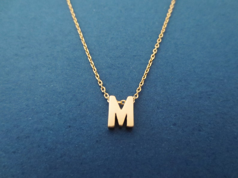Personalized necklace Initial necklace Letter necklace Alphabet necklace Capital letter necklace Upper case letter necklace Gift for her image 2