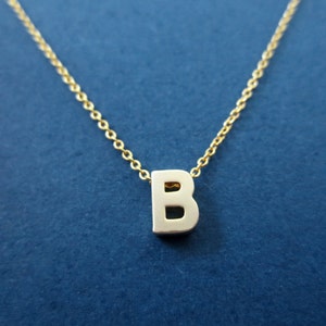 Personalized necklace Initial necklace Letter necklace Alphabet necklace Capital letter necklace Upper case letter necklace Gift for her image 3