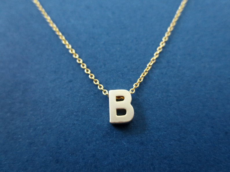 Personalized necklace Initial necklace Letter necklace Alphabet necklace Capital letter necklace Upper case letter necklace Gift for her image 3