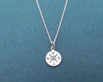 Compass, Sterling silver, Necklace, Birthday, Best friends, Friendship, Sister, New year, Gift, Jewellery