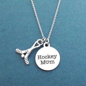 Hockey Mom, Hockey, Silber, Halskette, Sport, Halskette, Geschenk, Schmuck