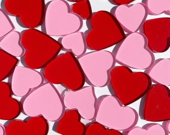 Colorful Acrylic Plexiglass Project Hearts - Made in and Shipped from the USA