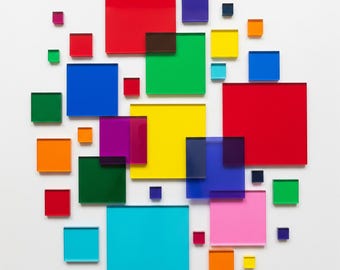 Colorful Acrylic Plexiglass Project Squares - Made in and Shipped from the USA