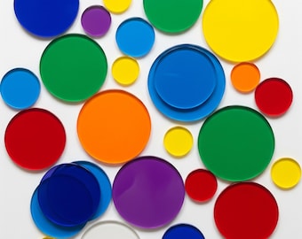 Colorful Acrylic Plexiglass Project Discs - Made in and Shipped from the USA
