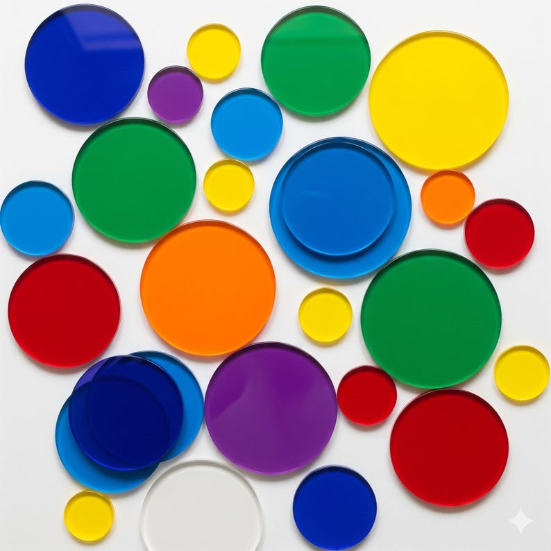 Colorful Acrylic Plexiglass Project Discs - Made in and Shipped From ...