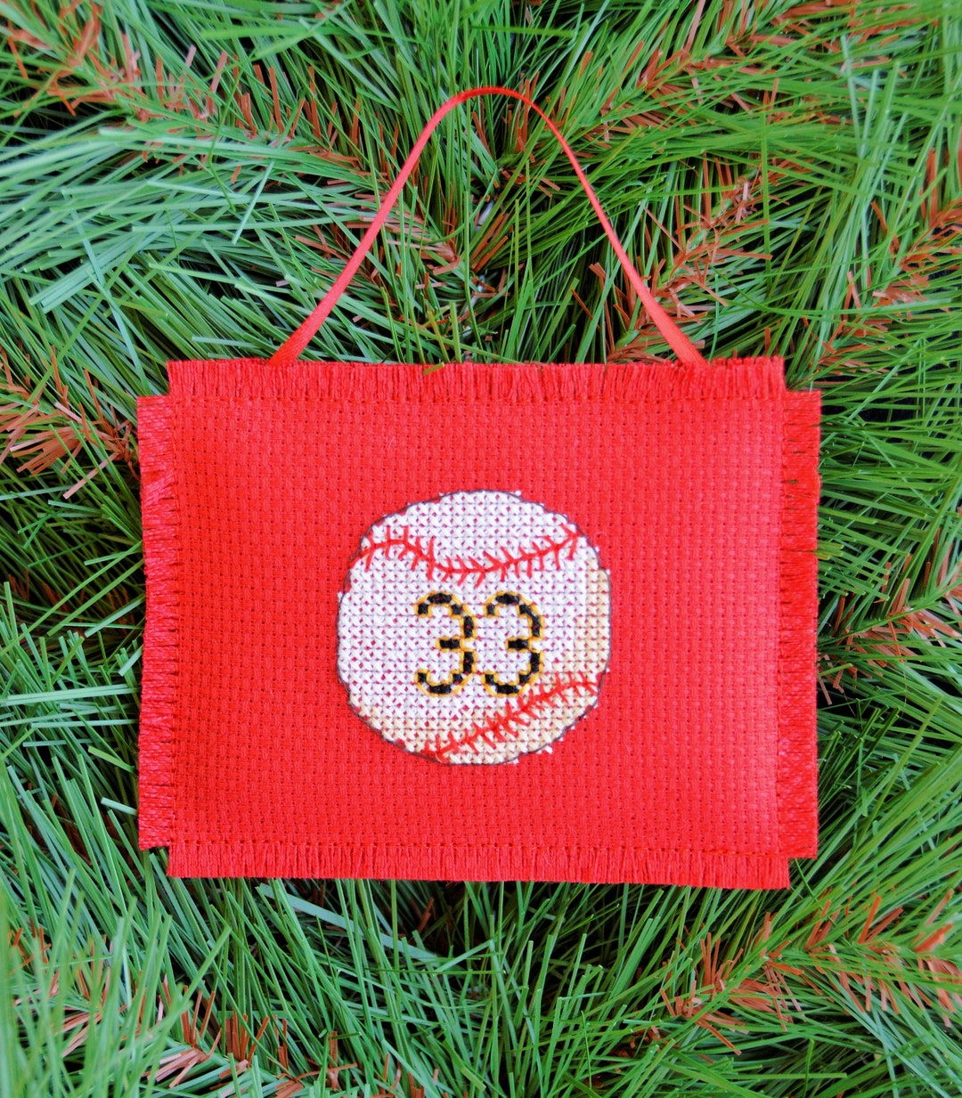 Baseball Christmas Ornament Gift Card or Money Holder Handmade Cross