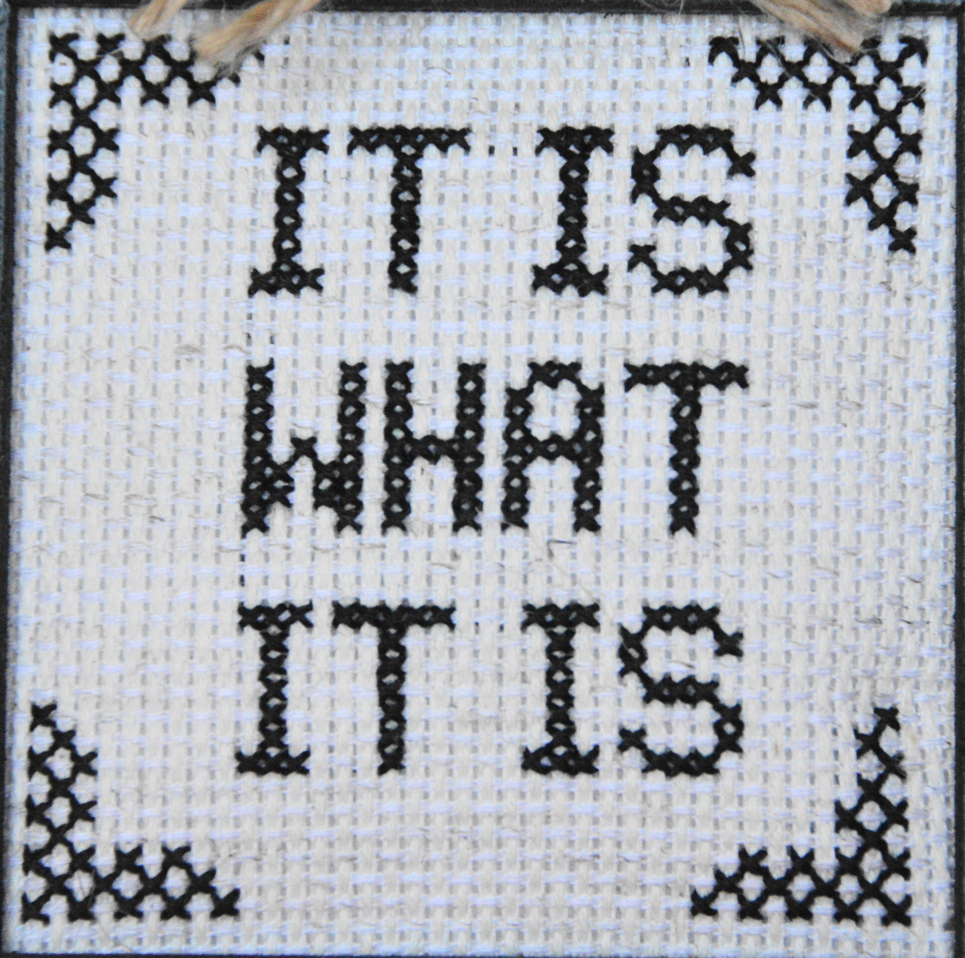 Framed Cross Stitch It Is What It Is Or Your Etsy