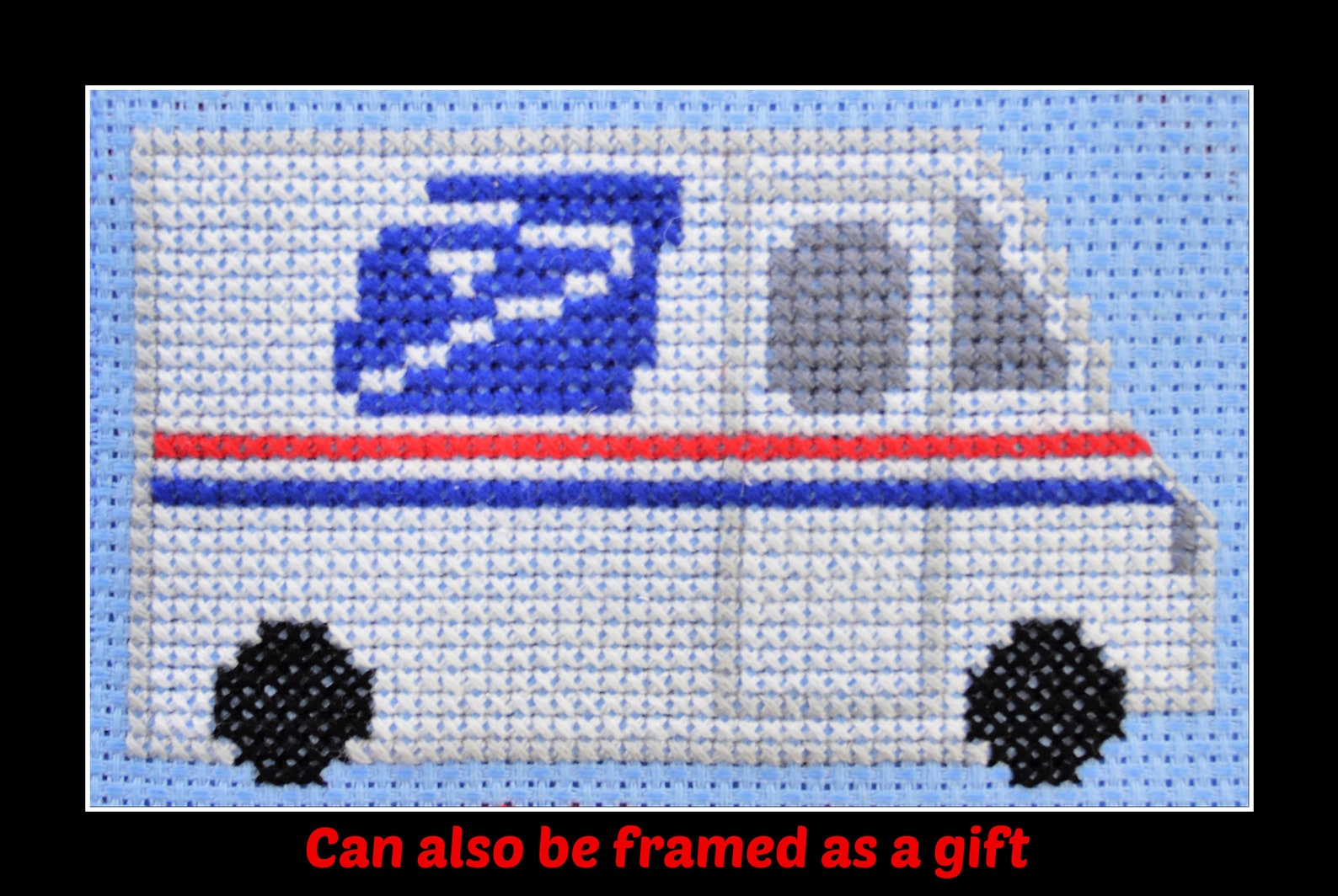 Mail Truck Christmas Ornament Handmade Cross Stitch Etsy