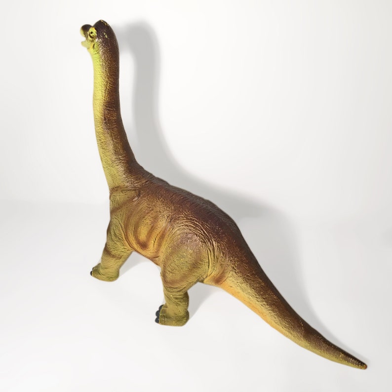 Vintage Brachiosaurus 20 Dinosaur Figure Soft Rubber PVC Large 1990s Retro Collectible Jurassic Prehistoric Toy Display Model Figurine