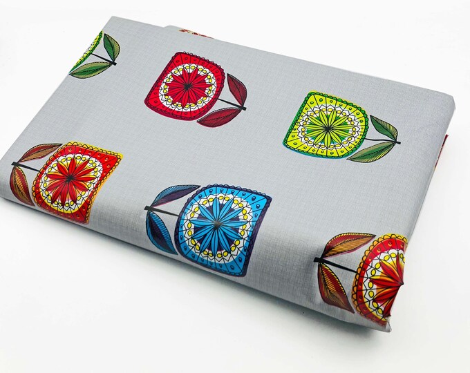 Retro Vinyl Fabric. 2m X 1.37m Atomic Abstract Flower MCM Etsy UK