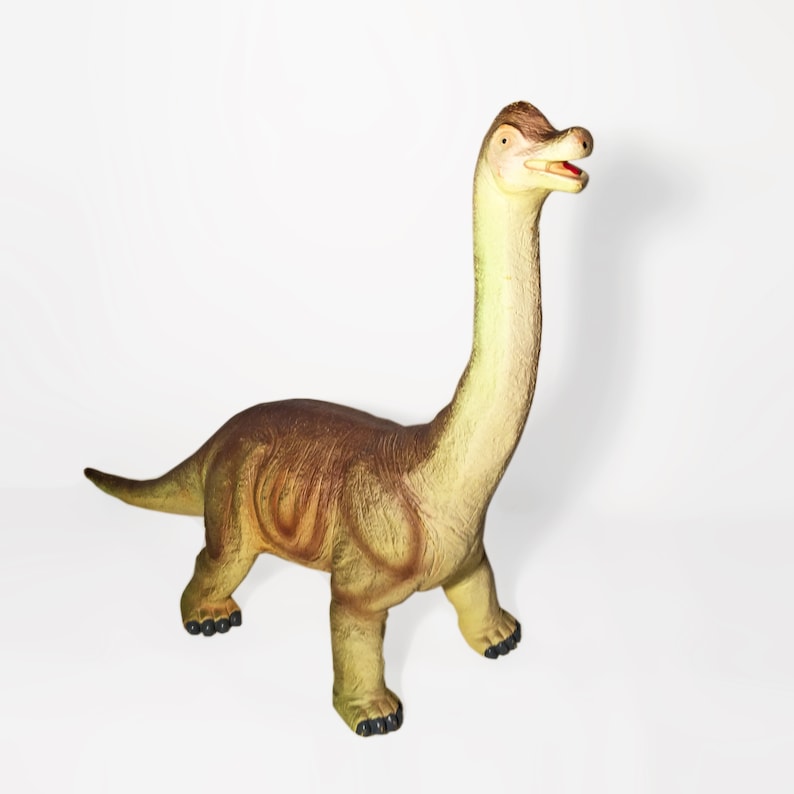 Vintage Brachiosaurus 20 Dinosaur Figure Soft Rubber PVC Large 1990s Retro Collectible Jurassic Prehistoric Toy Display Model Figurine