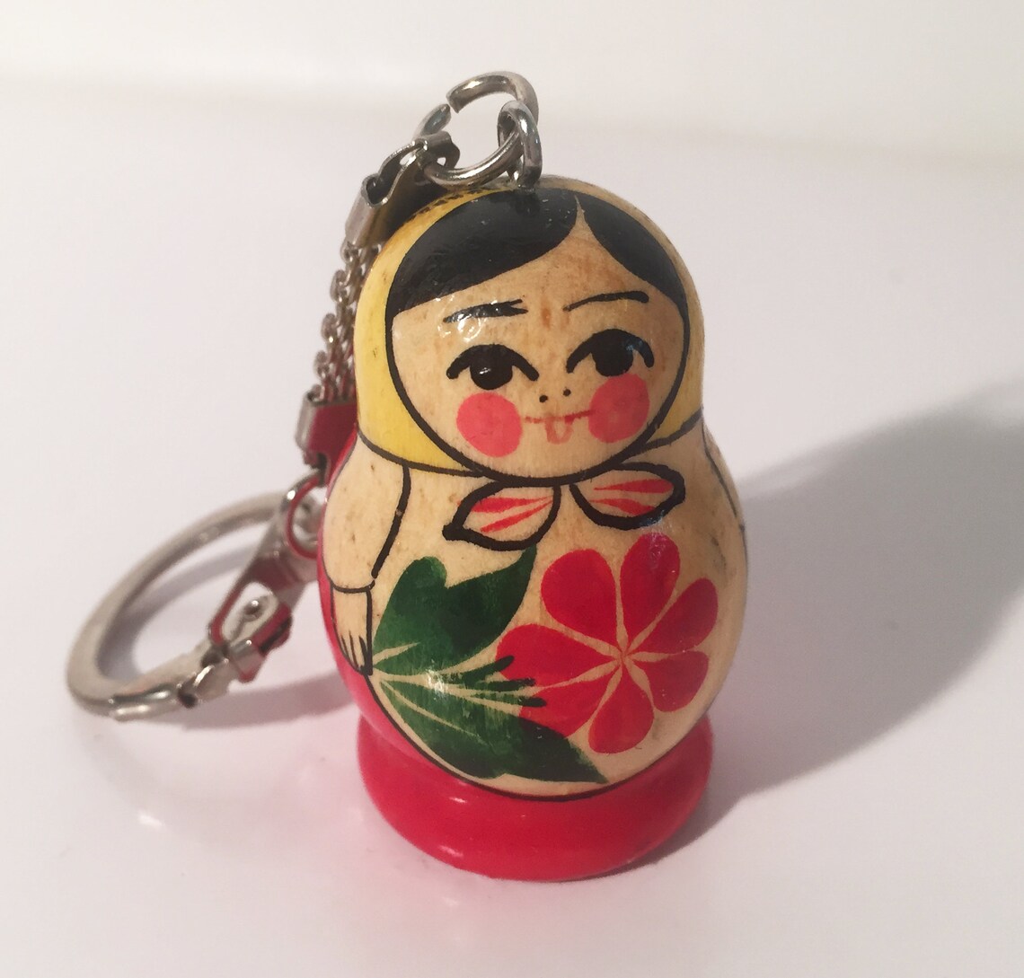 5 Piece Matryoshka Doll Set 3 Russian Nesting Dolls. Keyring Etsy
