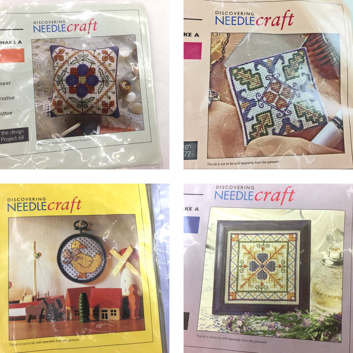 11 Vintage Needlepoint Embroidery Tapestry Kits. Mini Cross Etsy