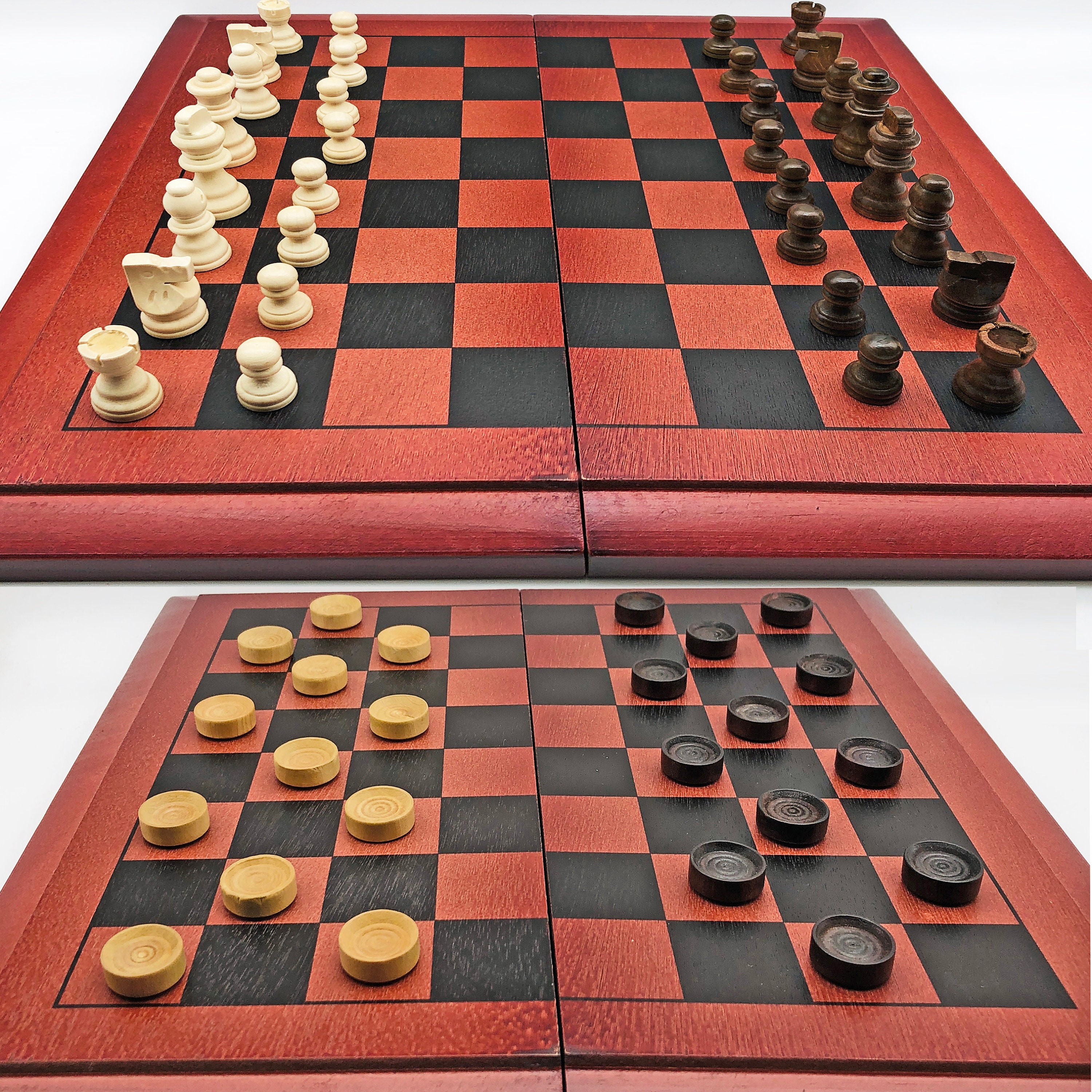 marque generique - 11 x 11 Pliante En Bois Jeu d'échecs, À la