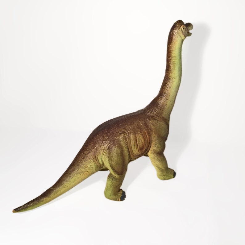 Vintage Brachiosaurus 20 Dinosaur Figure Soft Rubber PVC Large 1990s Retro Collectible Jurassic Prehistoric Toy Display Model Figurine