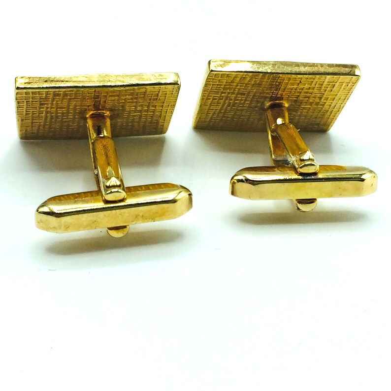 Vintage Mens Cufflinks. 1950s 1960s Gold Tone Metal & Grey Etsy Australia