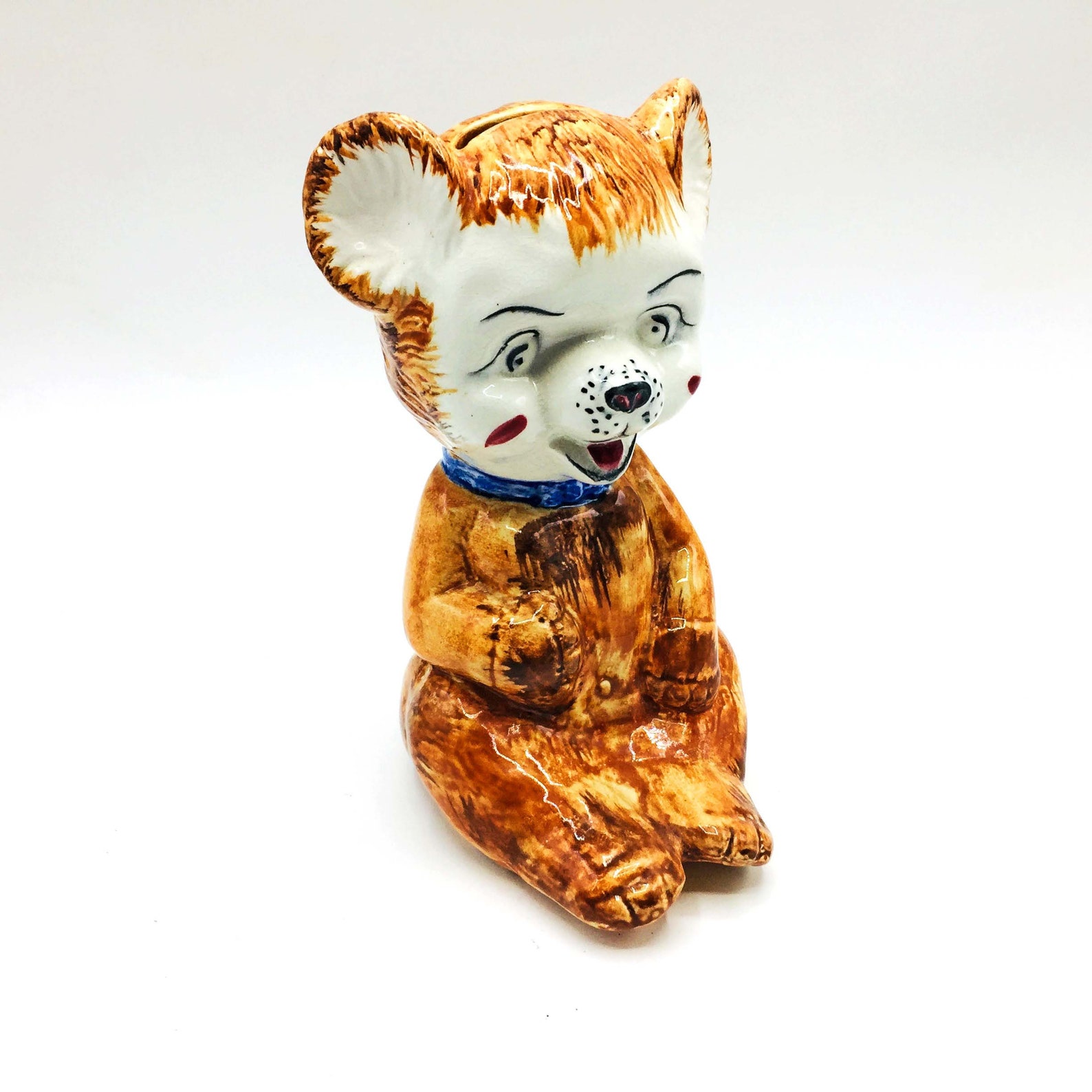 1950s 1960s Large Ceramic Bear Money Coin Box / Piggy Bank. Etsy