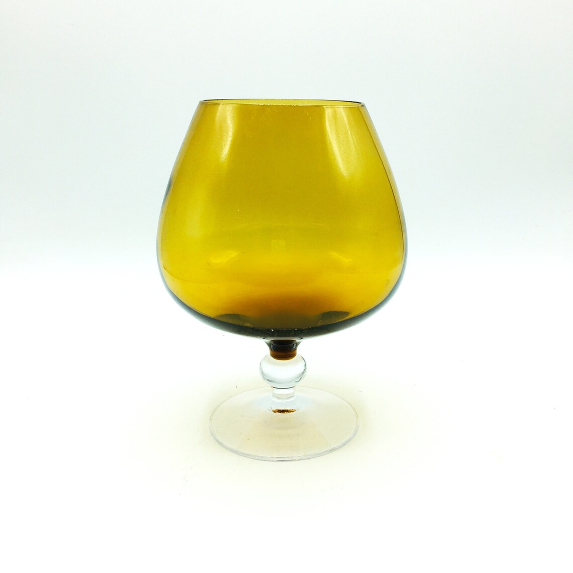 Vintage Oversize Brandy Cognac Snifter Vase 7.25 Amber Etsy